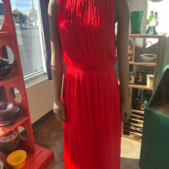 Banana Republic L Women’s  Floor Length Formal Orange Red Dress - Picture 2 of 4